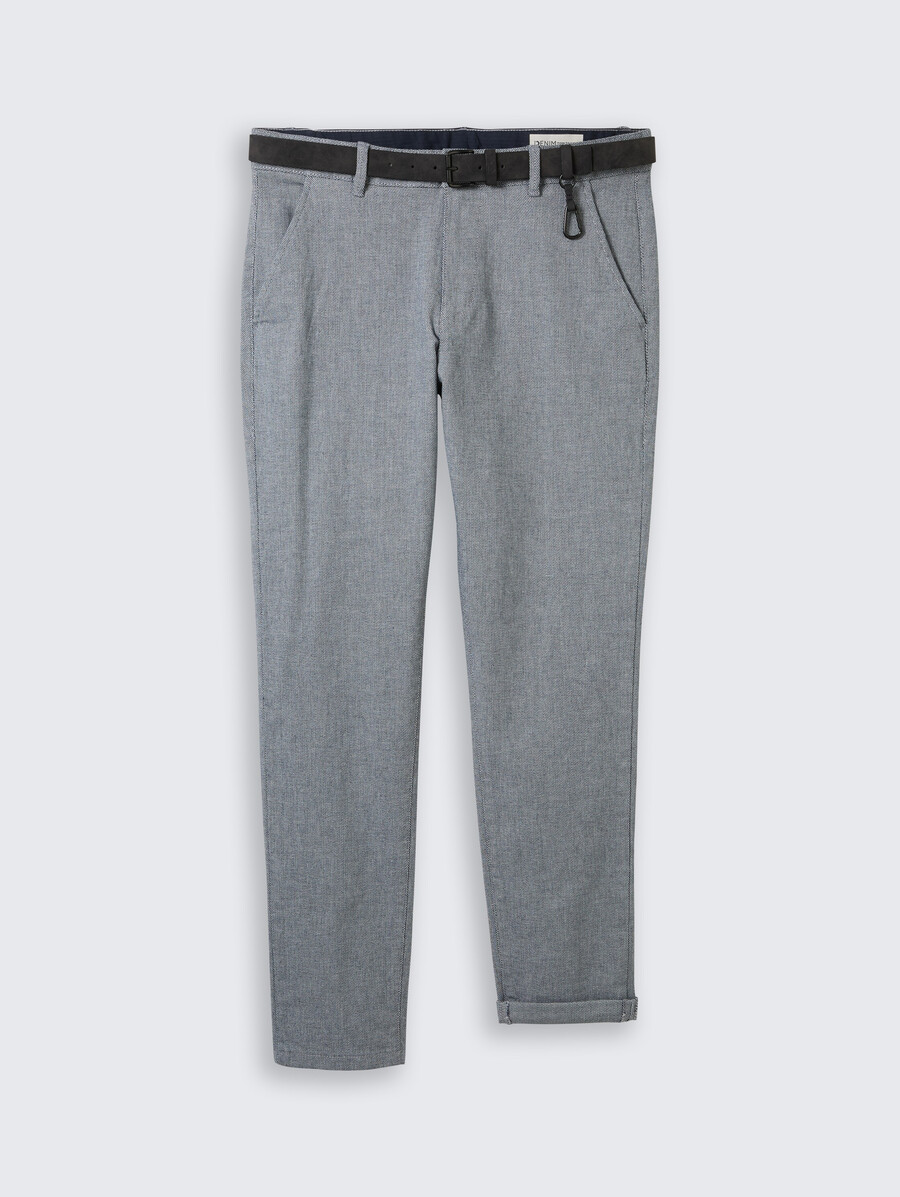 pantalon chino coupe droite avec ceinture
