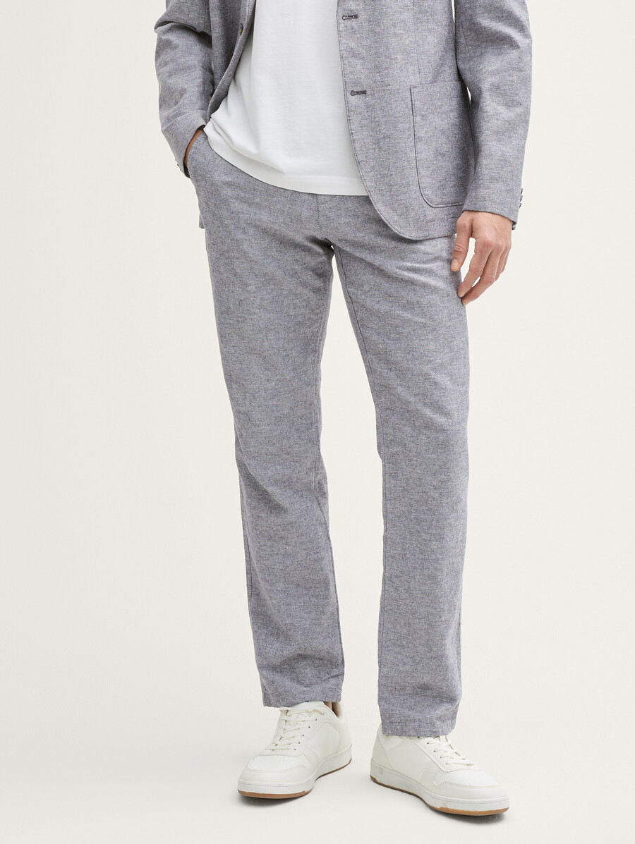 pantalon chino classique en lin