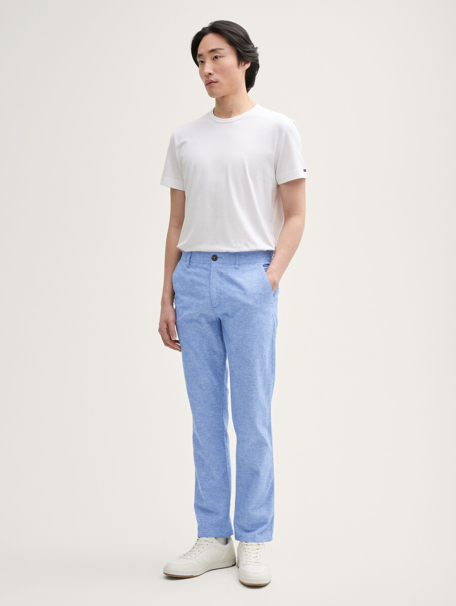 pantalon chino classique en lin