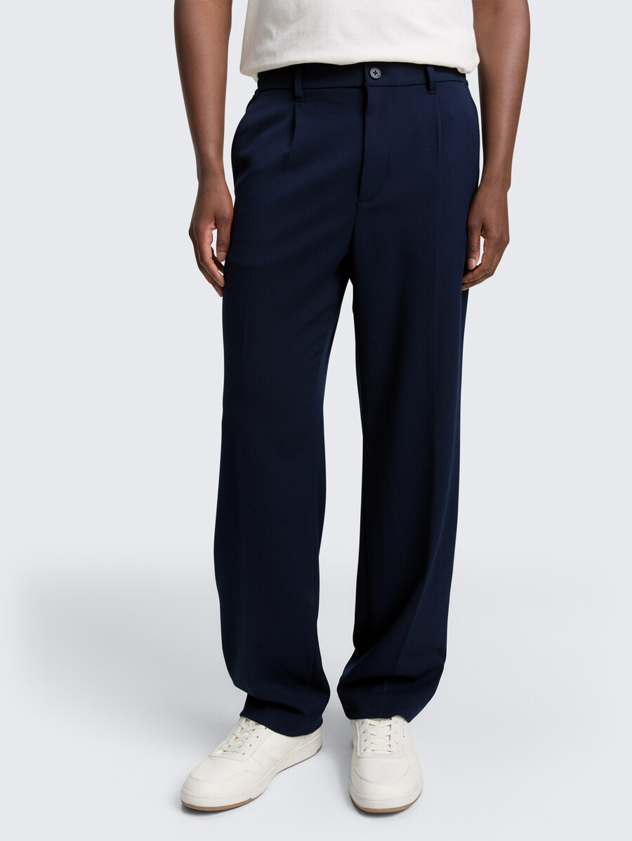 pantalon chino ample avec pli