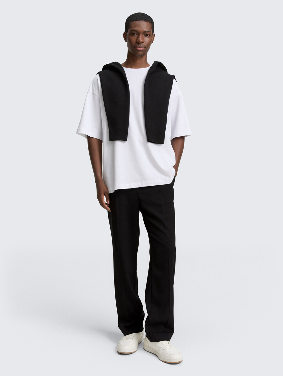 pantalon chino ample avec pli