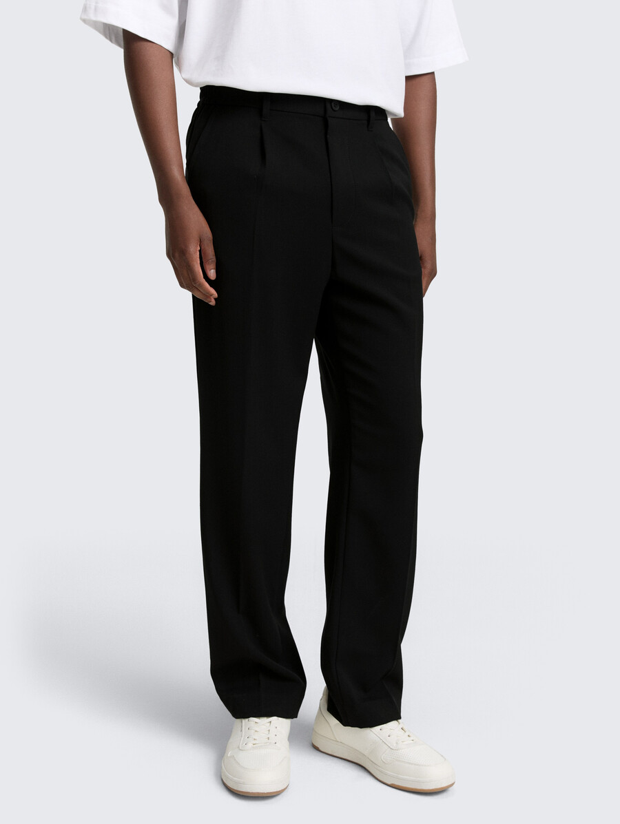 pantalon chino ample avec pli