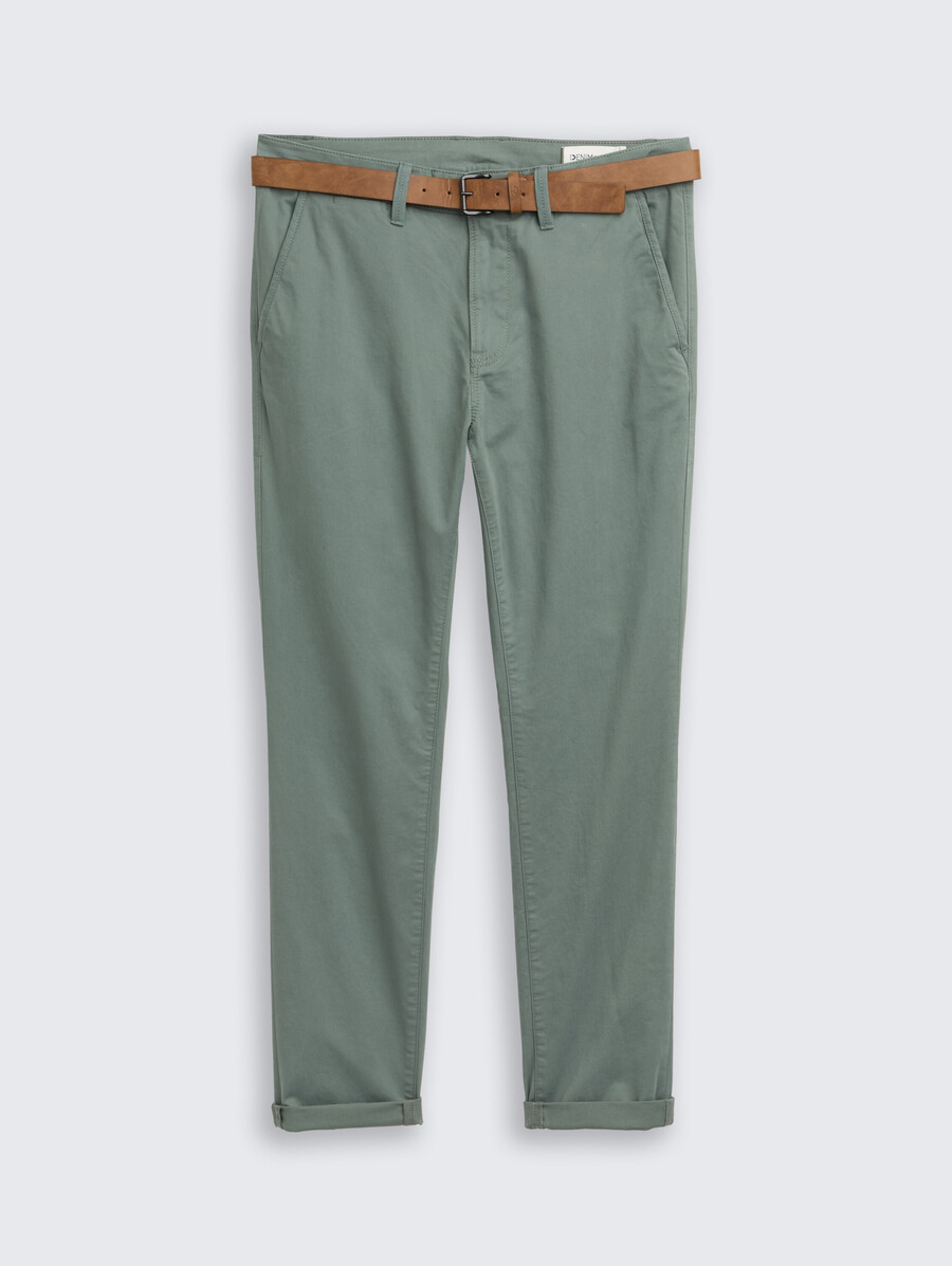 pantalon chino slim avec ceinture
