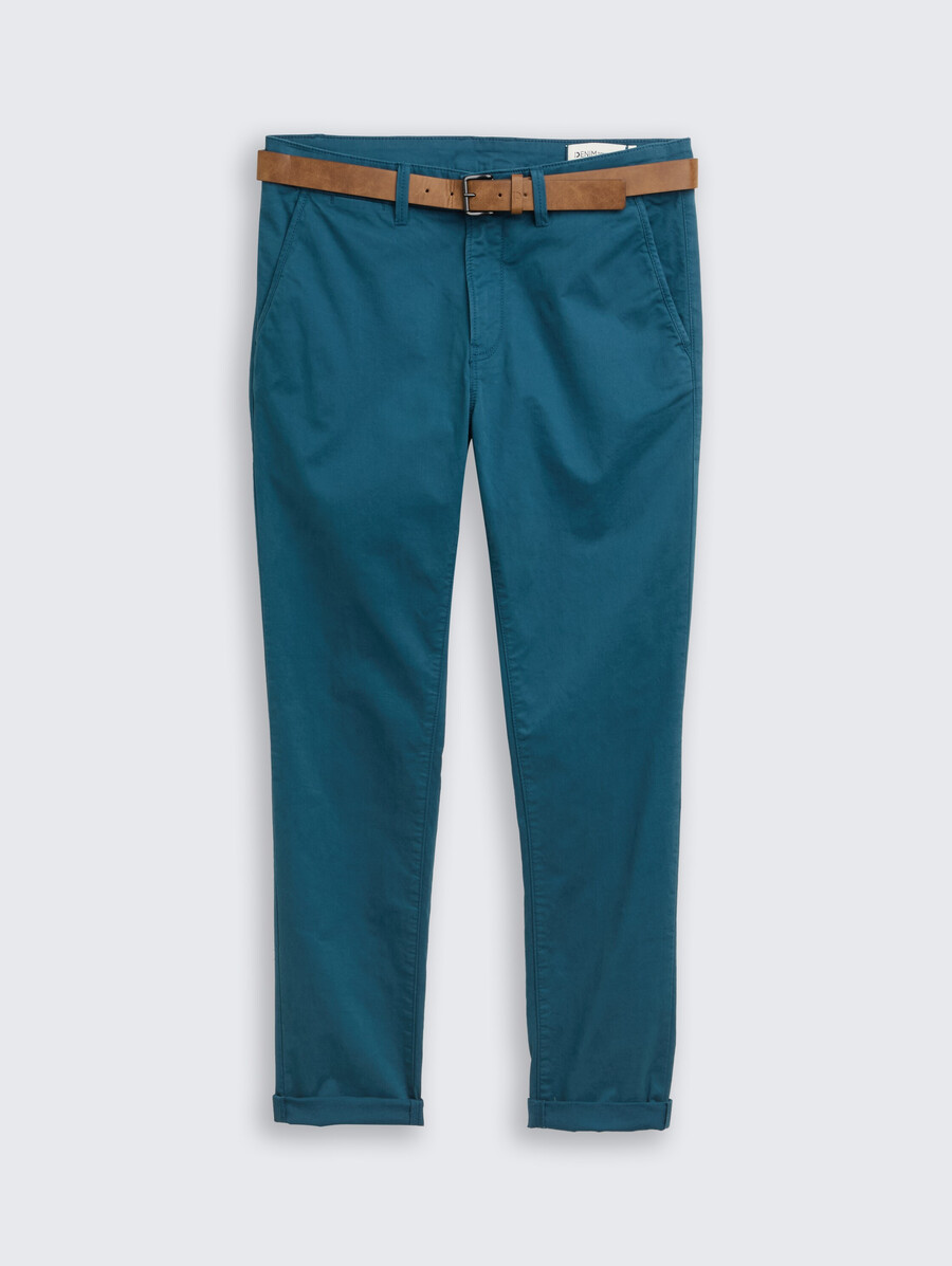 pantalon chino slim avec ceinture