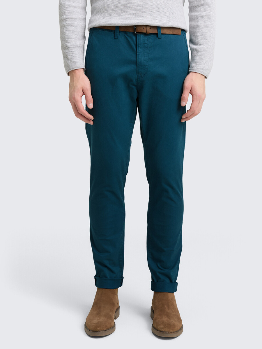 pantalon chino slim avec ceinture