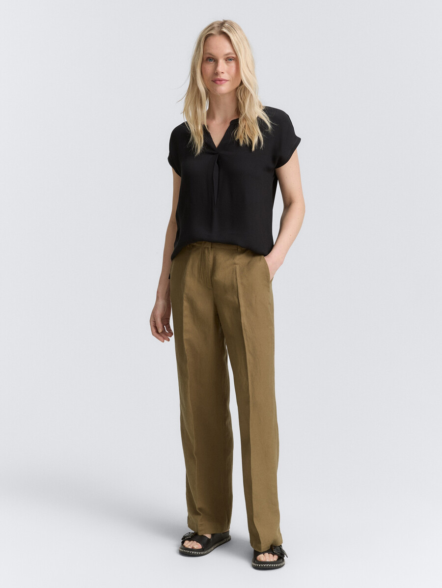 pantalon large ttlea en lin