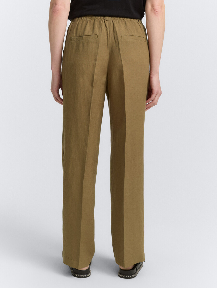 pantalon large ttlea en lin