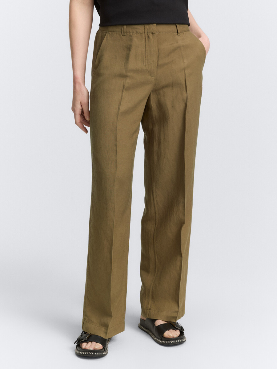 pantalon large ttlea en lin