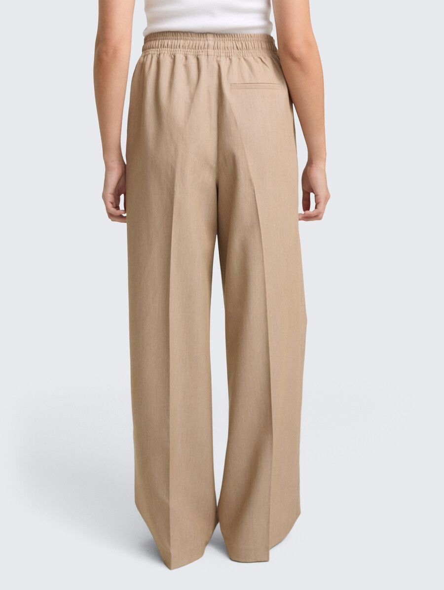 pantalon à jambes larges avec cordon de serrage