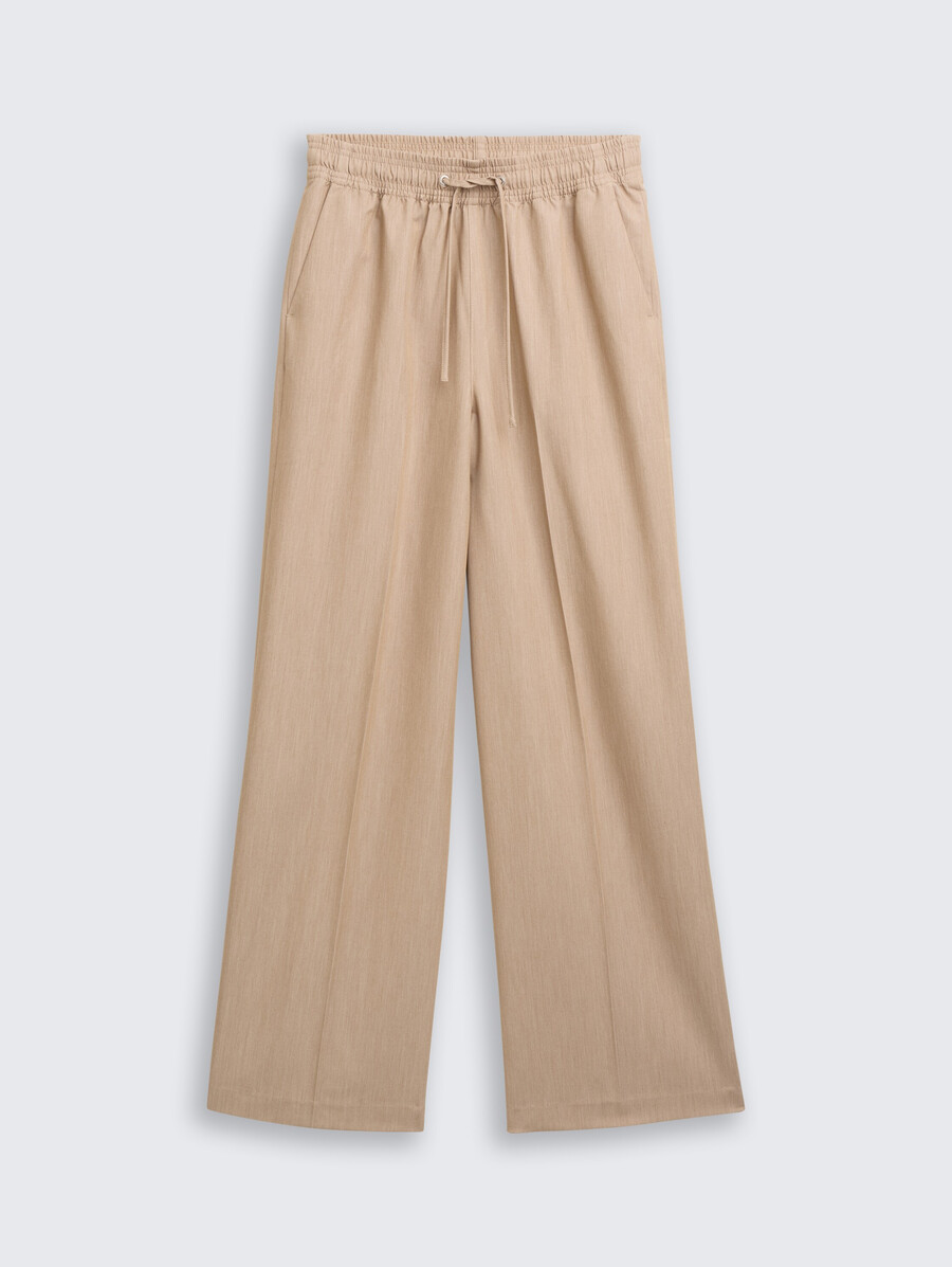 pantalon à jambes larges avec cordon de serrage