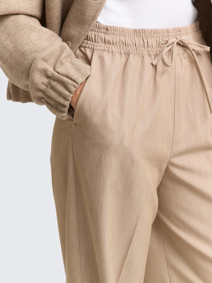 pantalon à jambes larges avec cordon de serrage