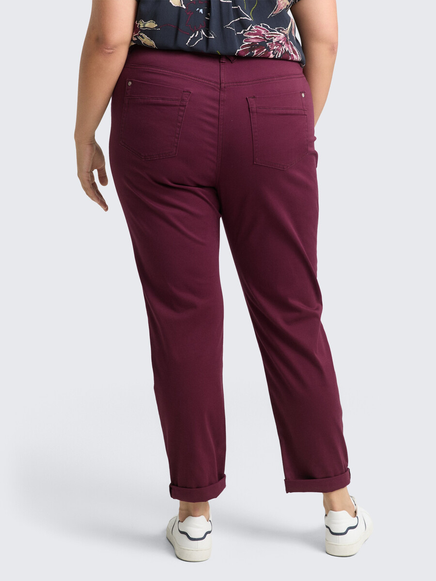 pantalon slim court grande taille