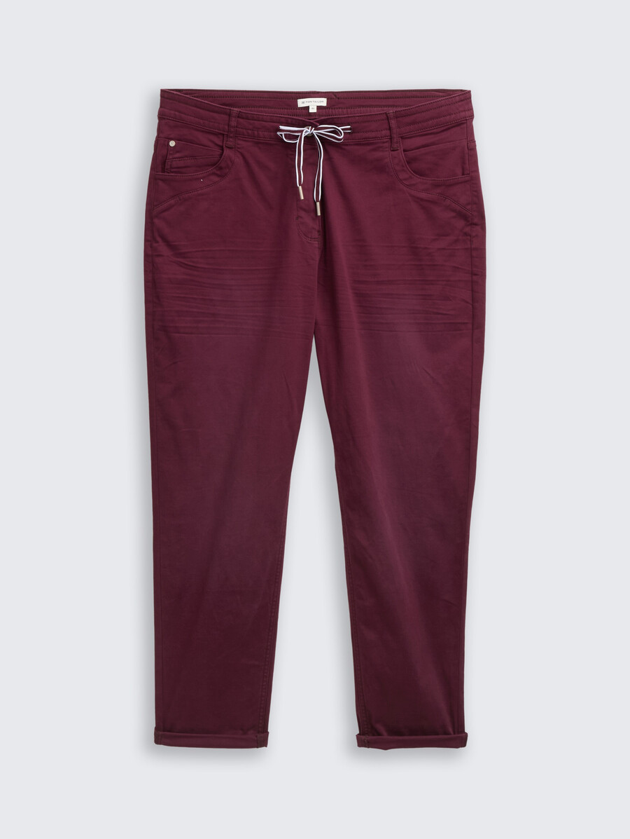 pantalon slim court grande taille