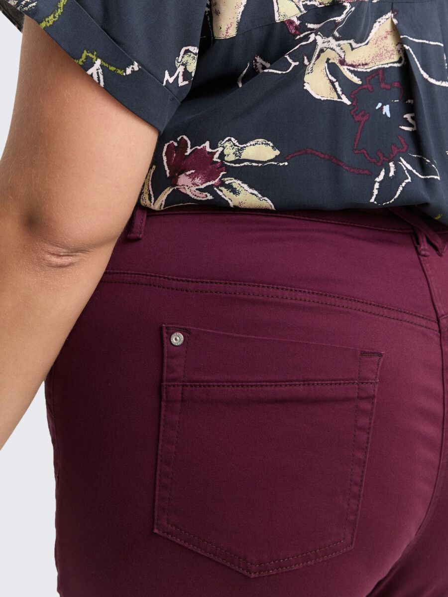 pantalon slim court grande taille