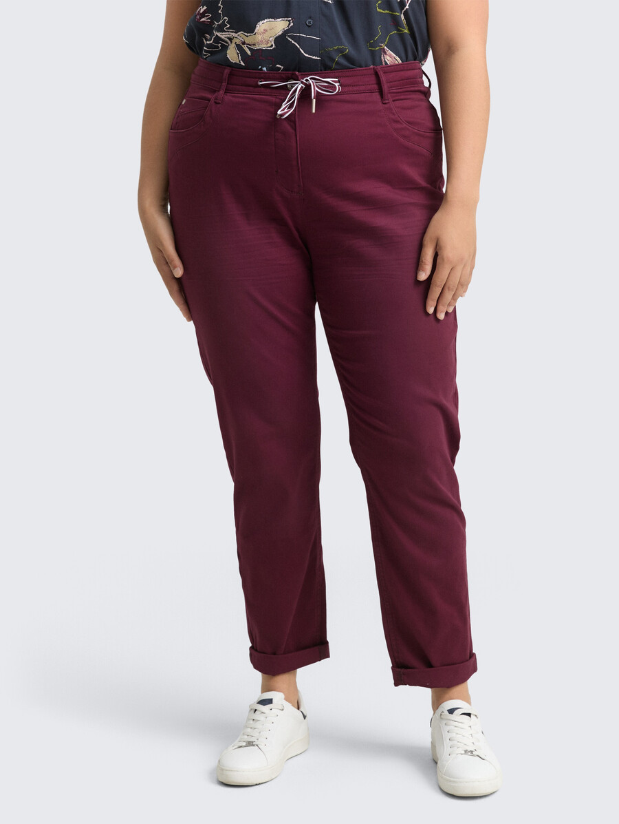 pantalon slim court grande taille