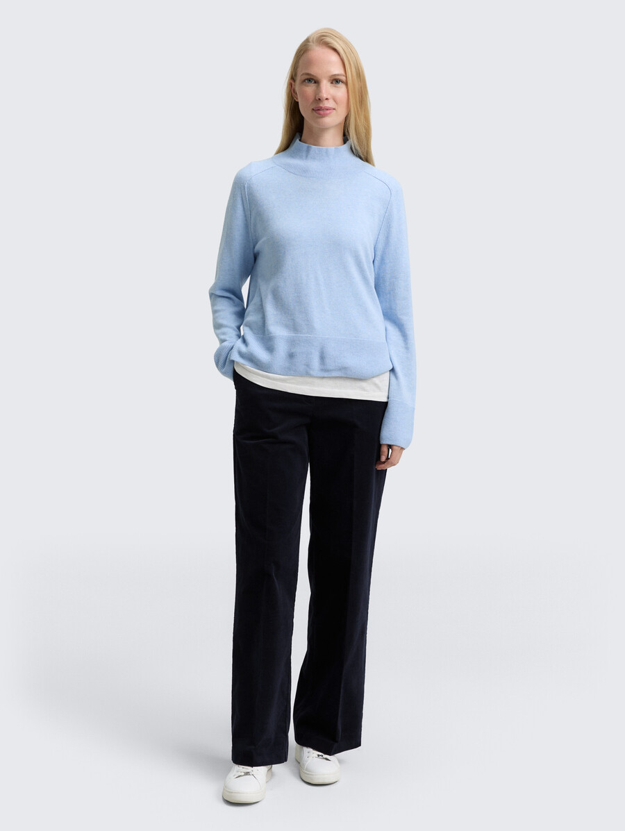 pantalon en velours côtelé à jambes larges ttlea