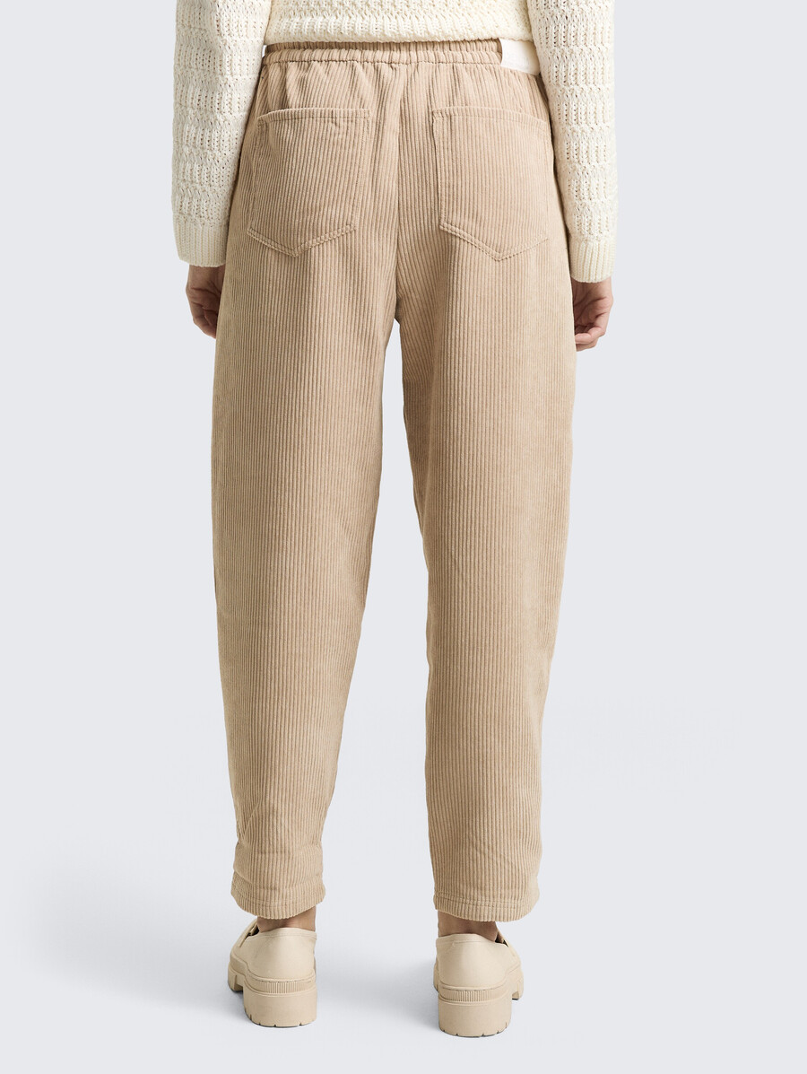 pantalon en velours côtelé avec cordon de serrage