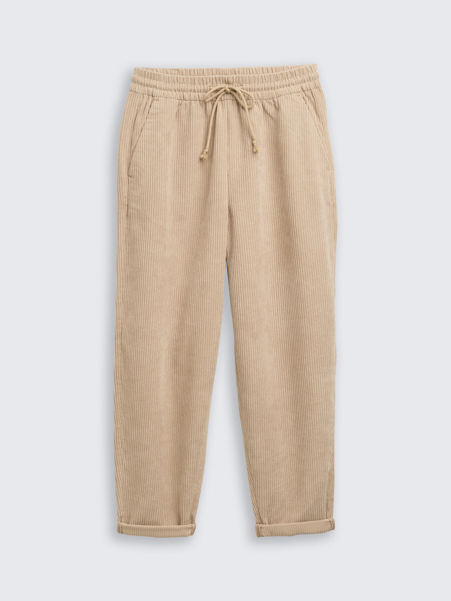 pantalon en velours côtelé avec cordon de serrage