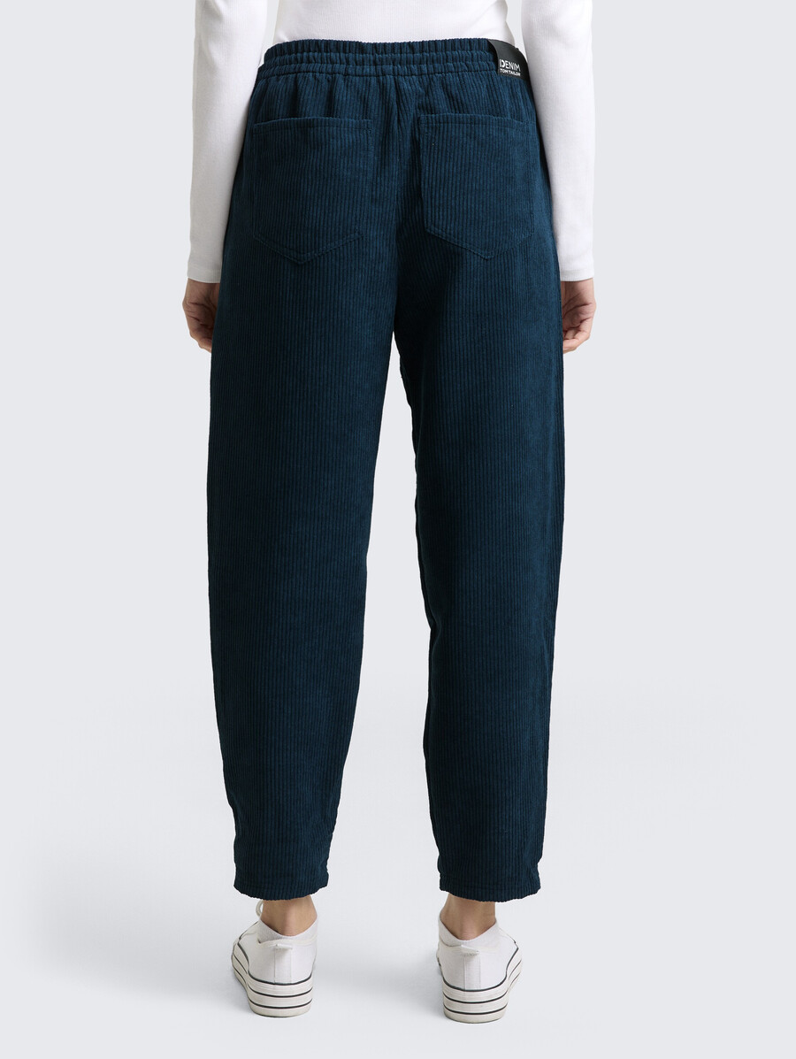 pantalon en velours côtelé avec cordon de serrage