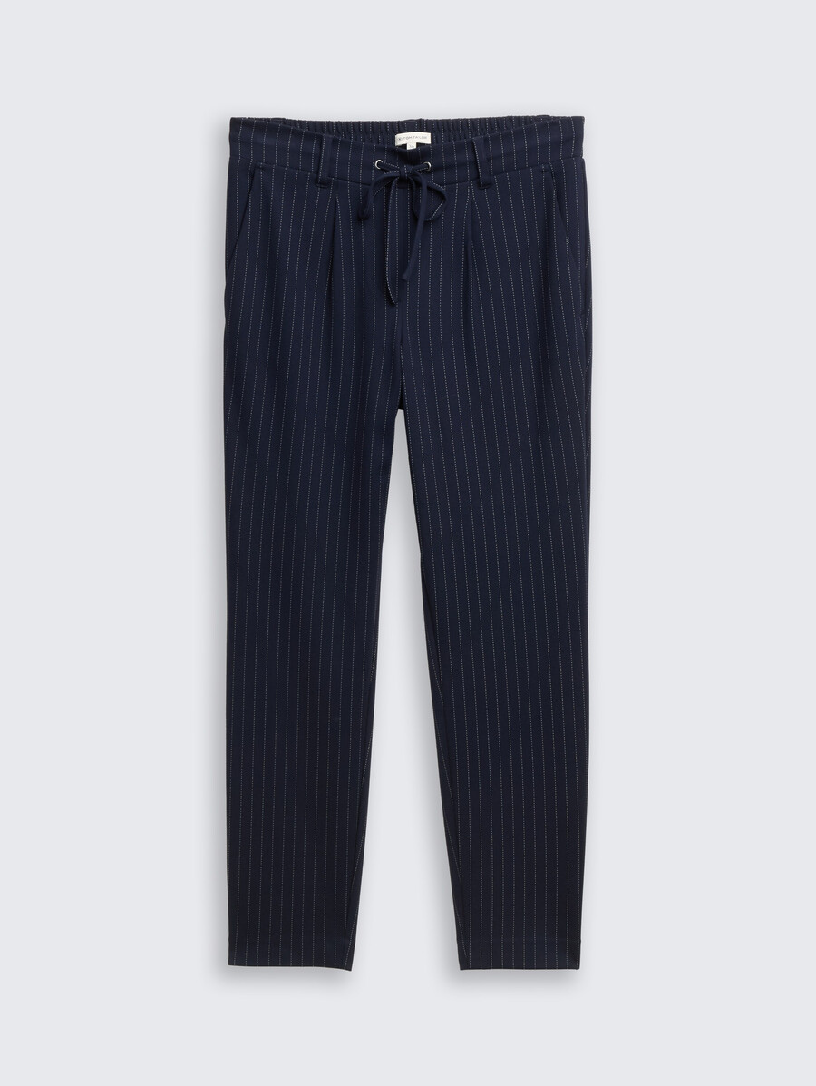 pantalon ample à fines rayures