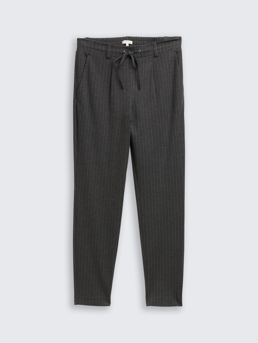pantalon ample à fines rayures