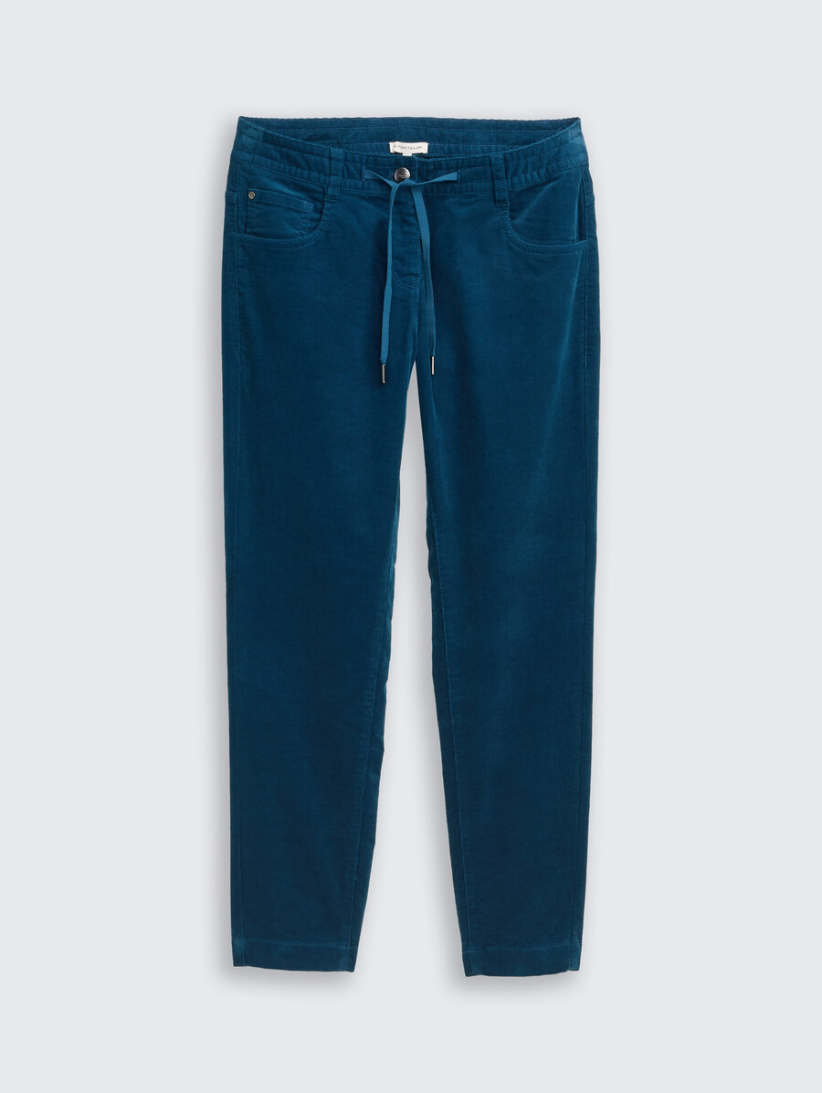pantalon en velours côtelé fuselé et décontracté