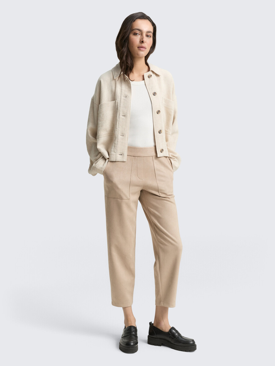 pantalon ample effet daim