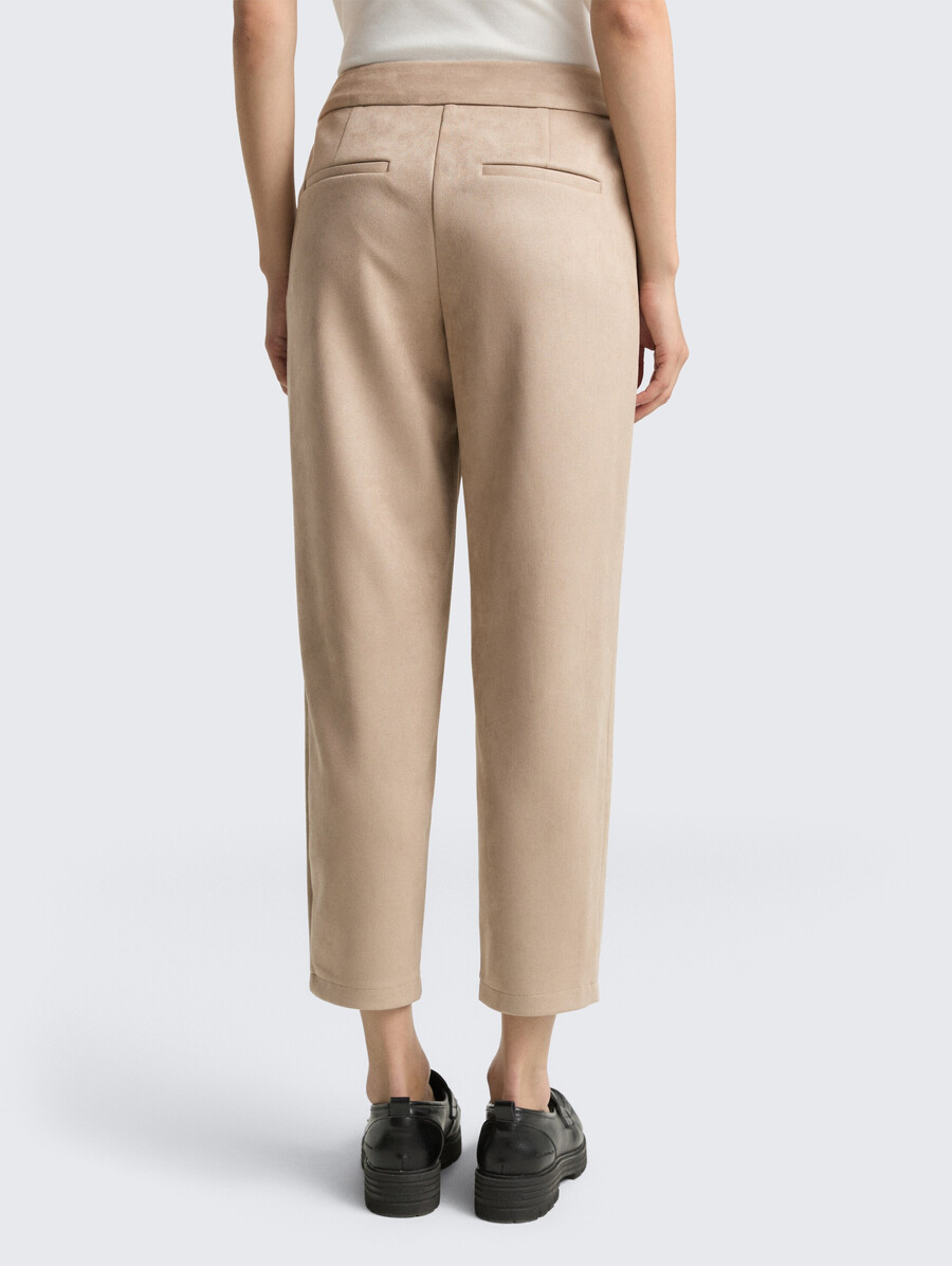 pantalon ample effet daim