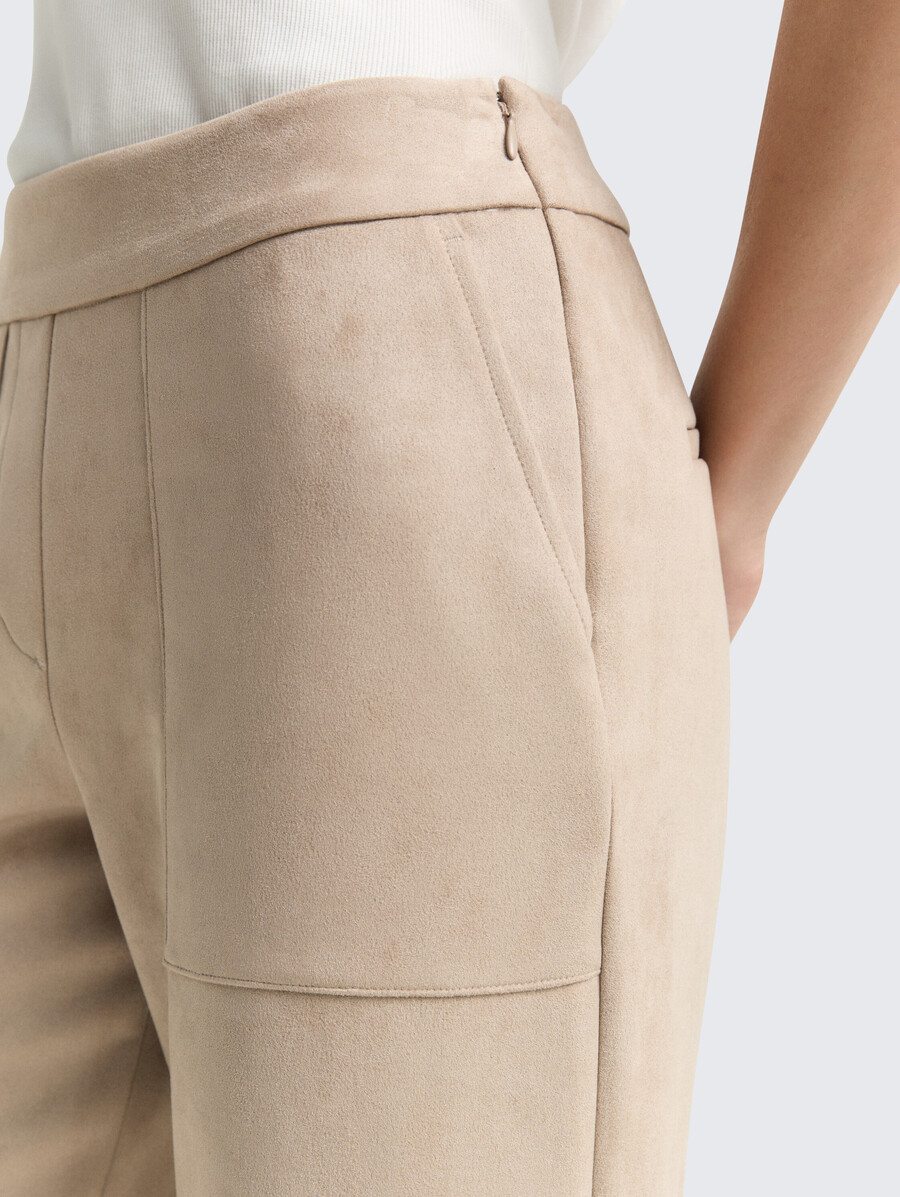 pantalon ample effet daim