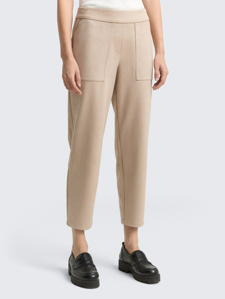 pantalon ample effet daim