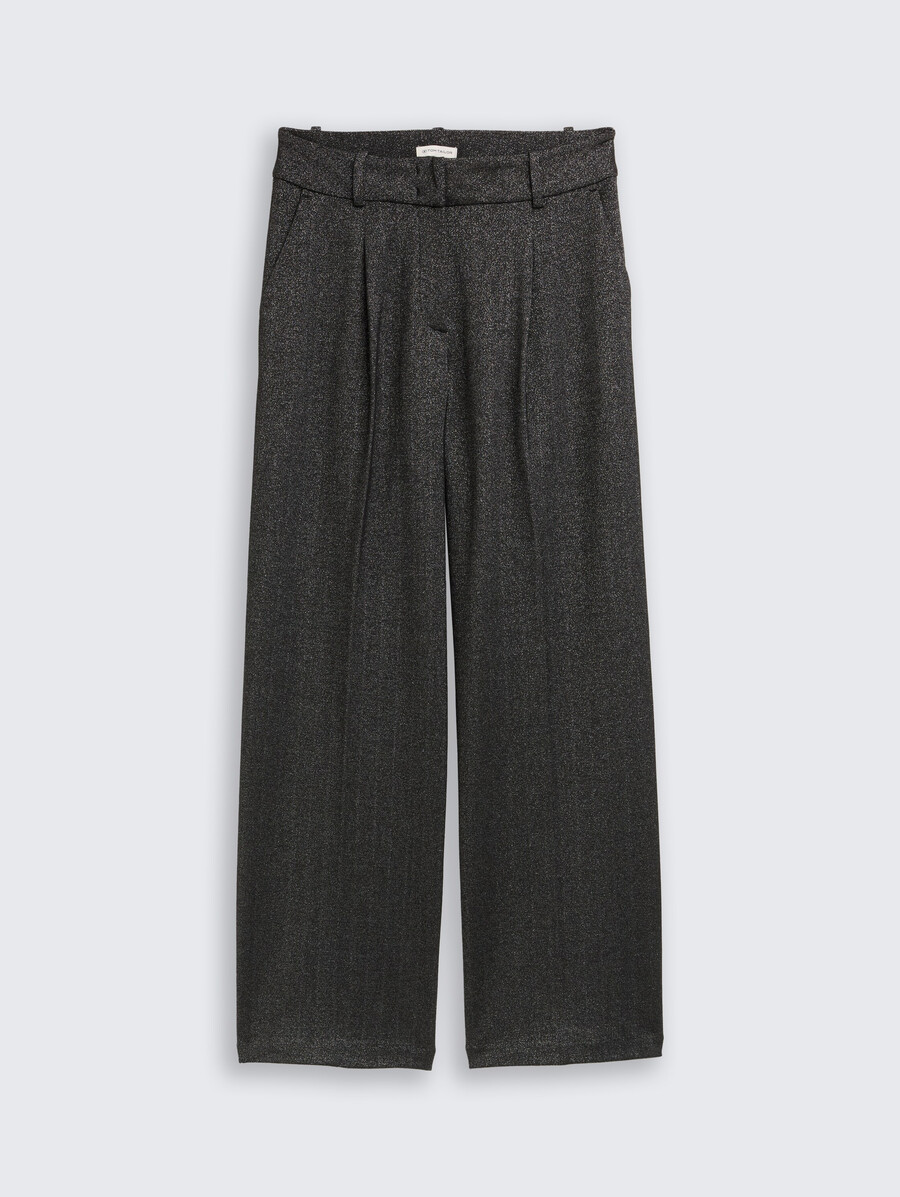 pantalon large ttlea à effet pailleté