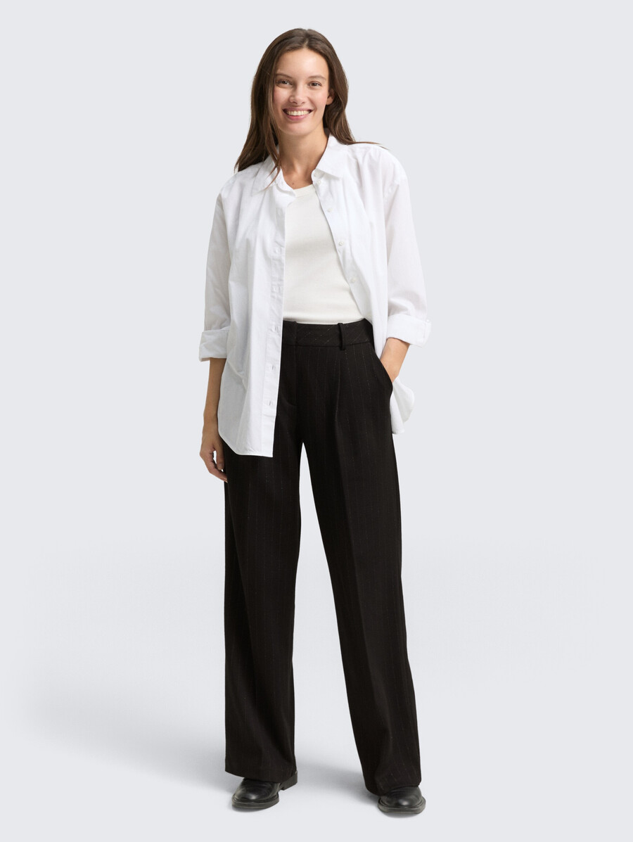 pantalon large ttlea à effet pailleté