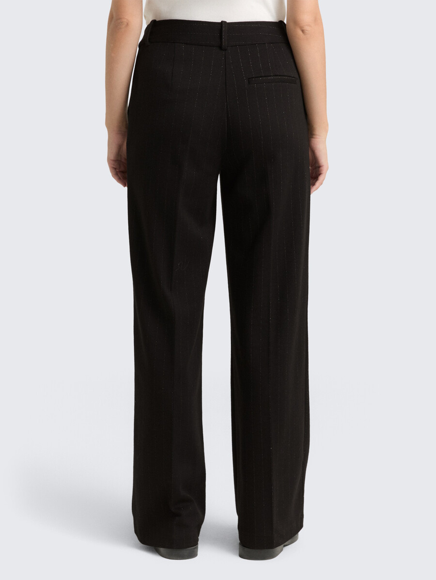 pantalon large ttlea à effet pailleté