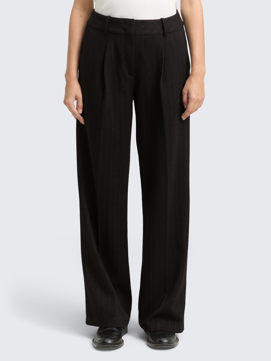 pantalon large ttlea à effet pailleté