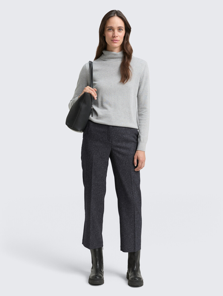 pantalon droit ttmia à laspect chiné