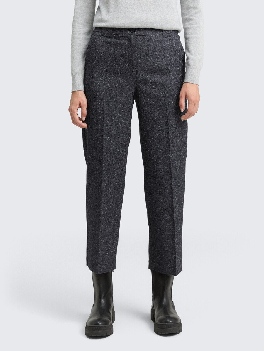 pantalon droit ttmia à laspect chiné