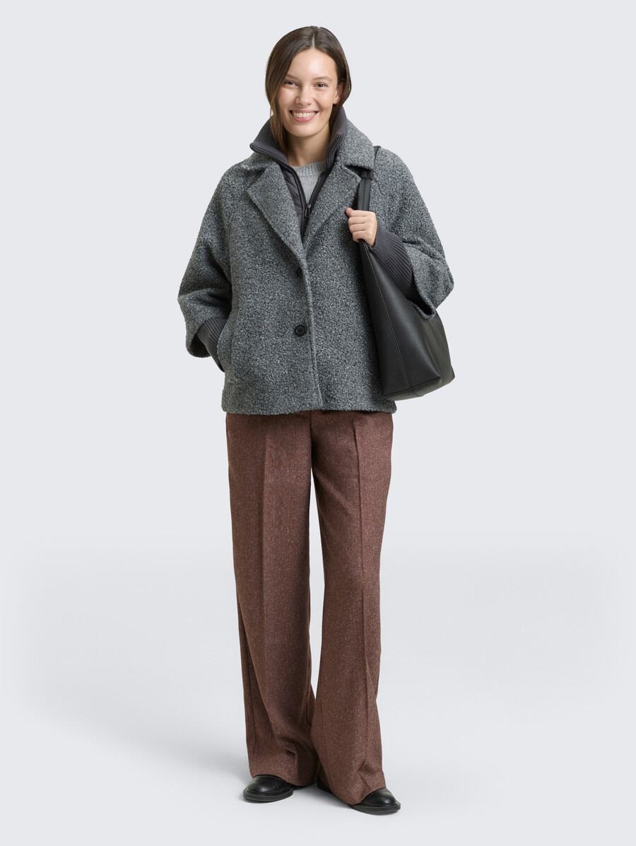 pantalon large ttlea à laspect chiné