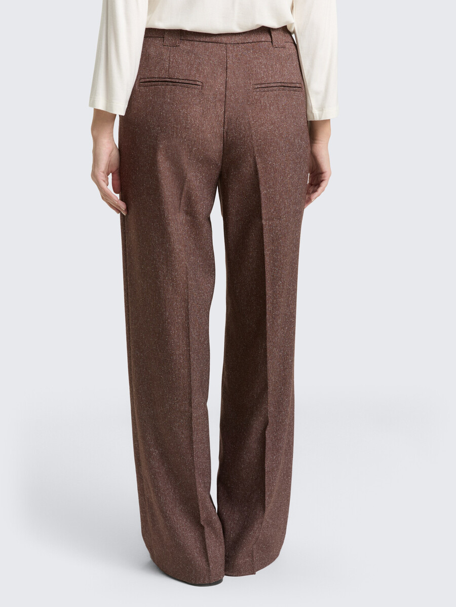 pantalon large ttlea à laspect chiné