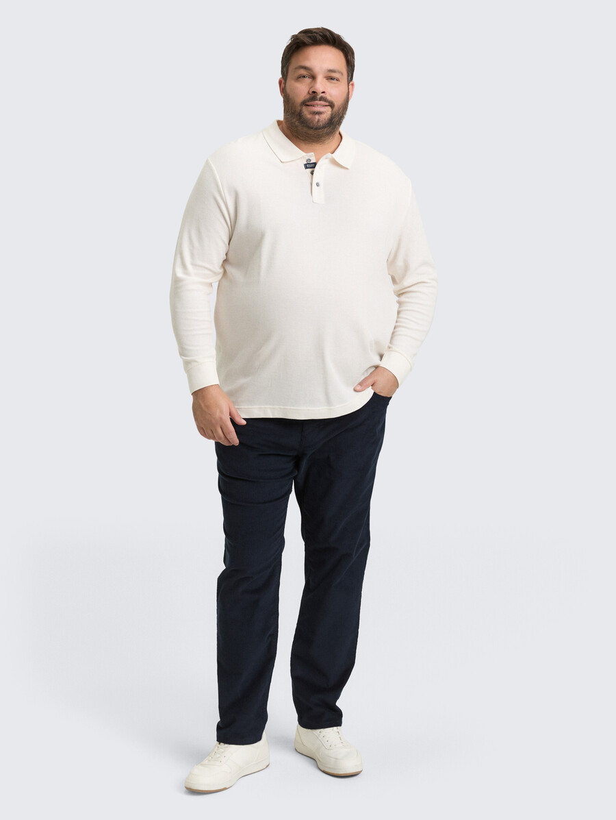 pantalon en velours côtelé coupe classique - grandes tailles