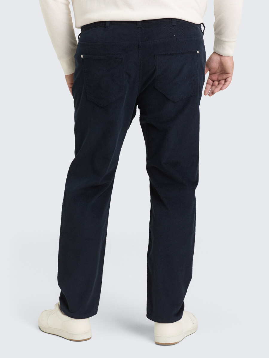 pantalon en velours côtelé coupe classique - grandes tailles