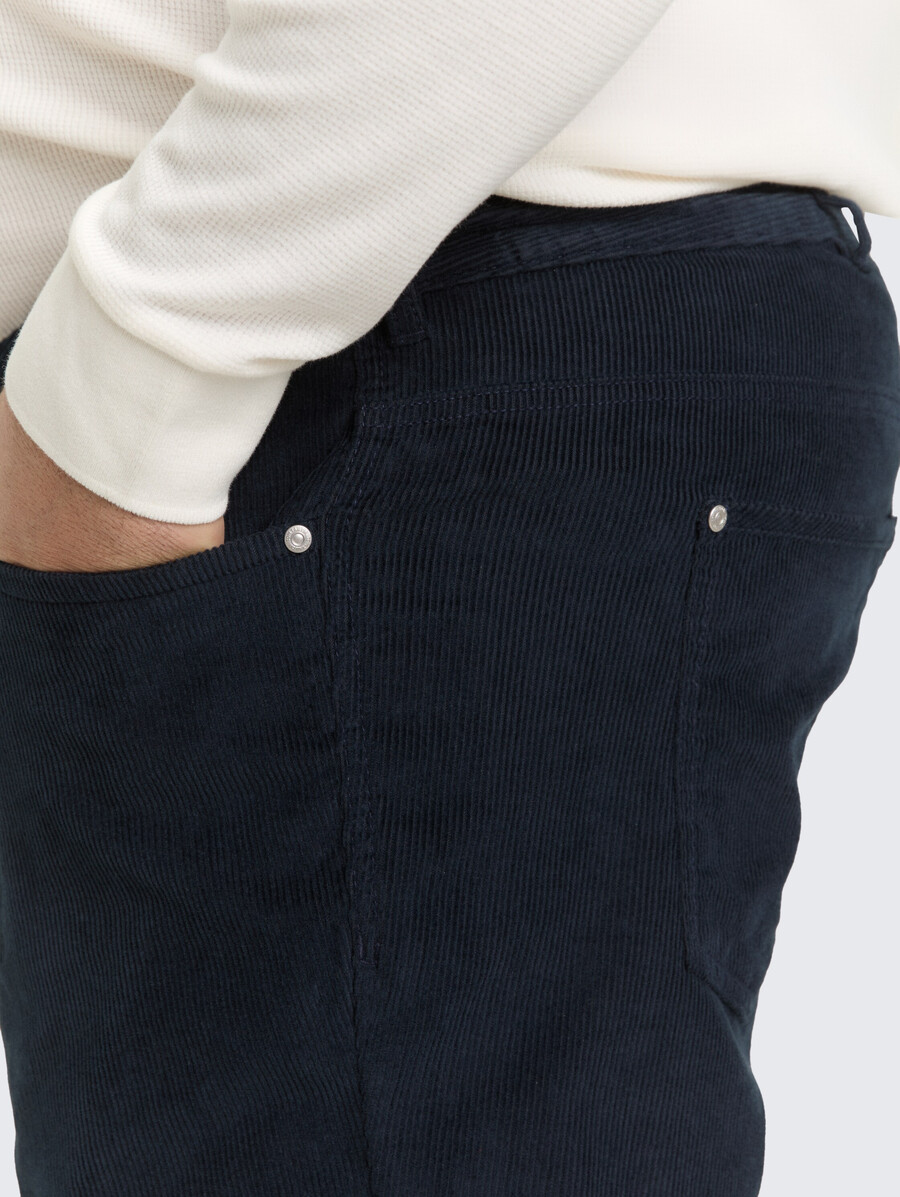 pantalon en velours côtelé coupe classique - grandes tailles