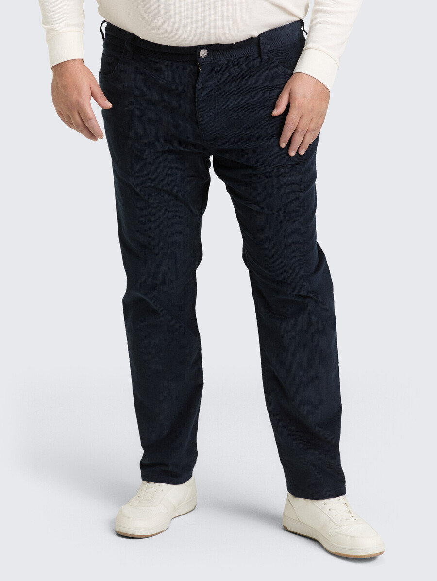 pantalon en velours côtelé coupe classique - grandes tailles