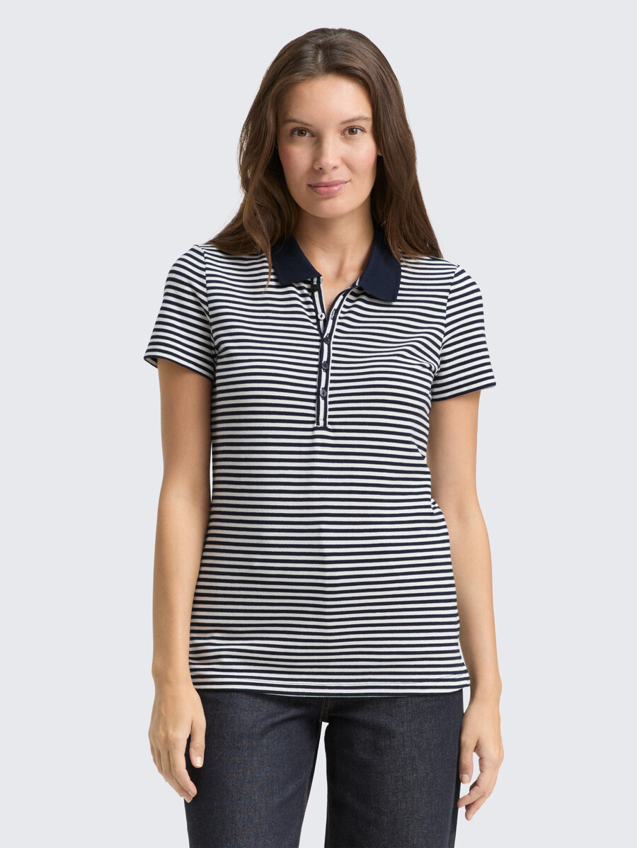 polo en piqué stretch
