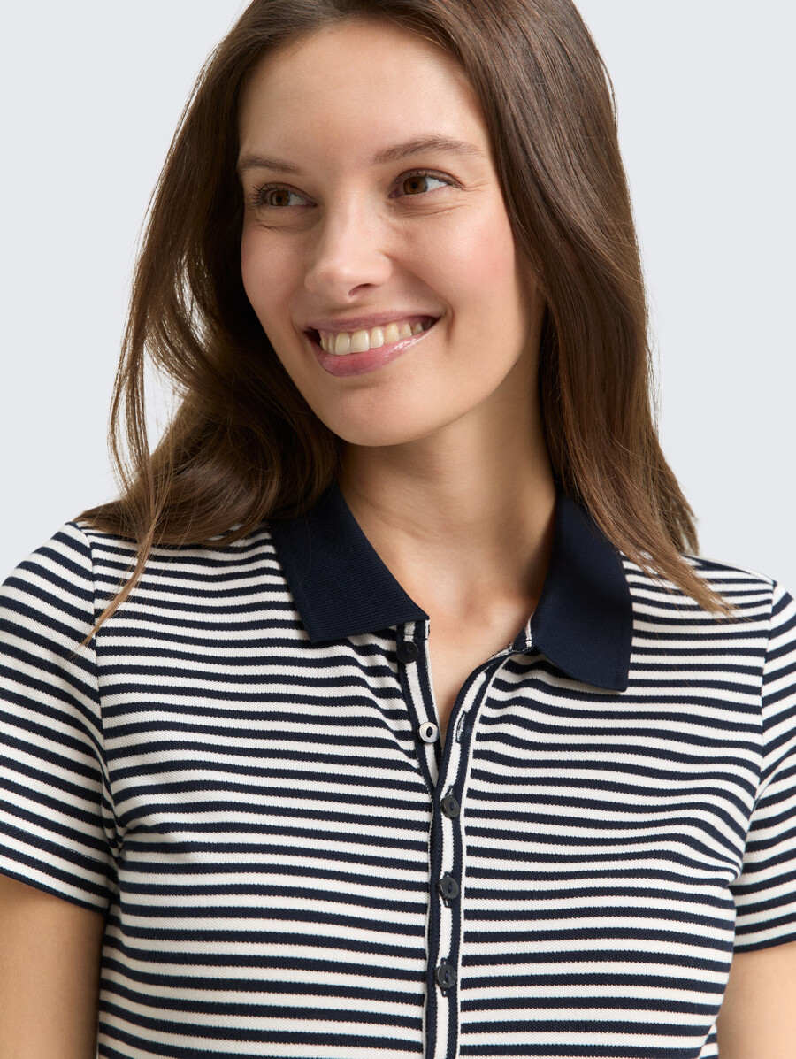 polo en piqué stretch