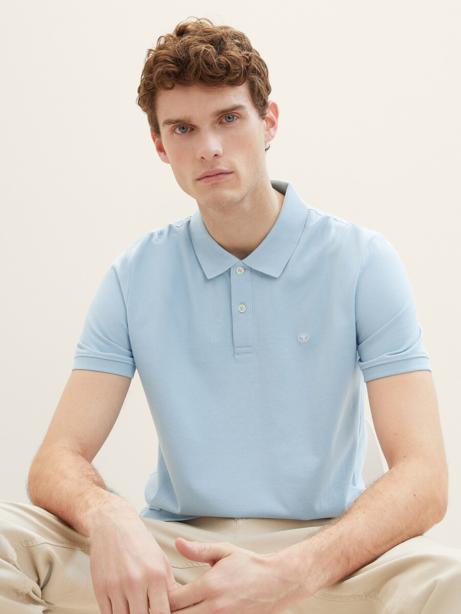 polo en piqué avec logo brodé