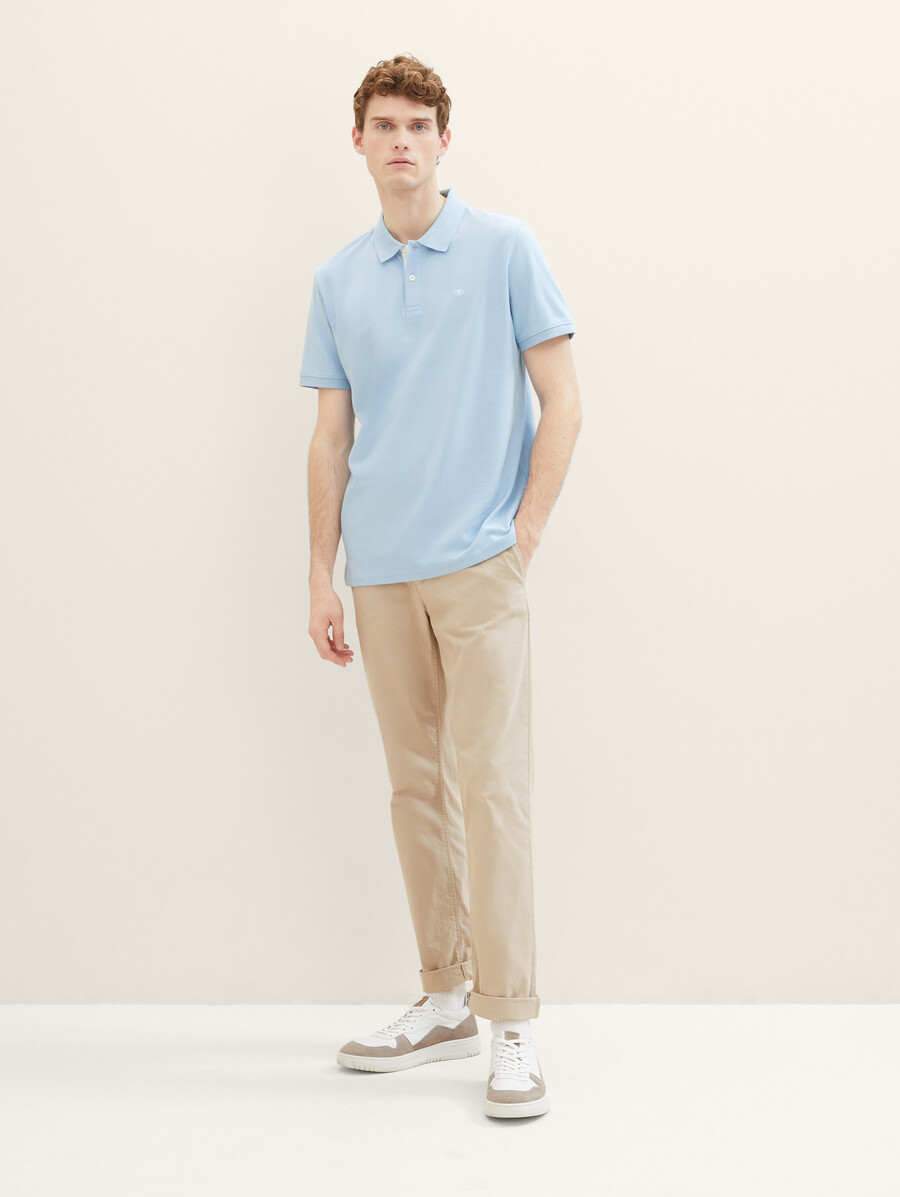 polo en piqué avec logo brodé