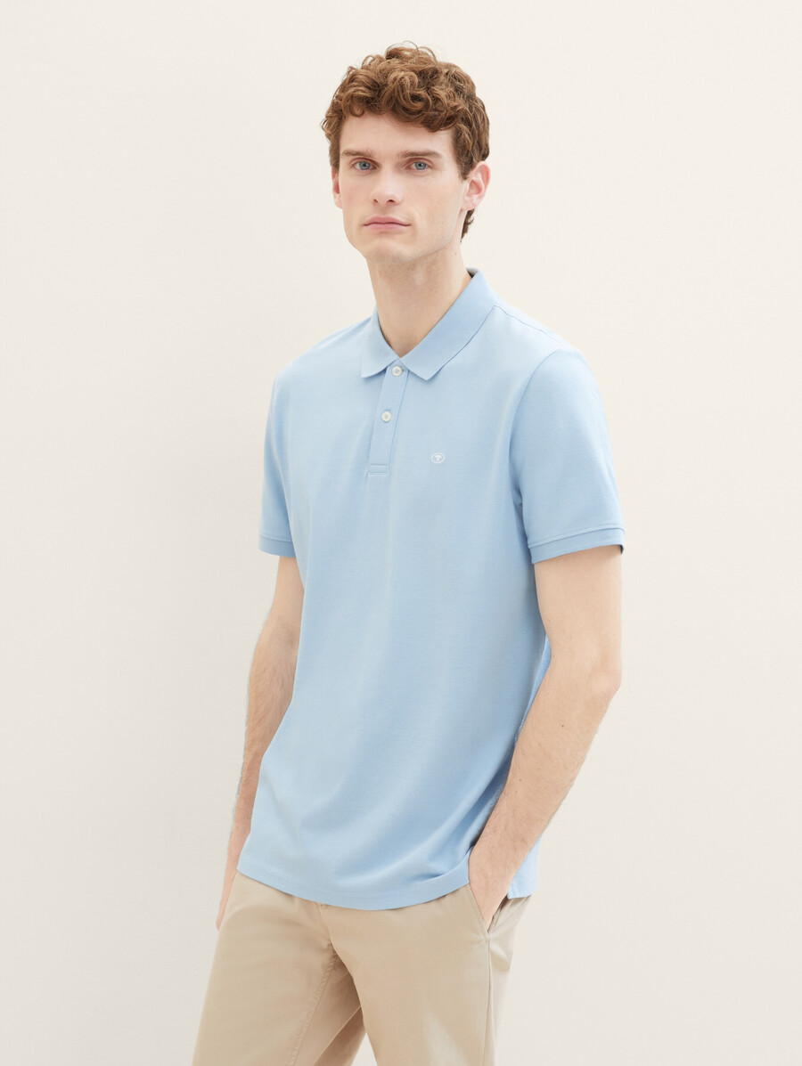 polo en piqué avec logo brodé