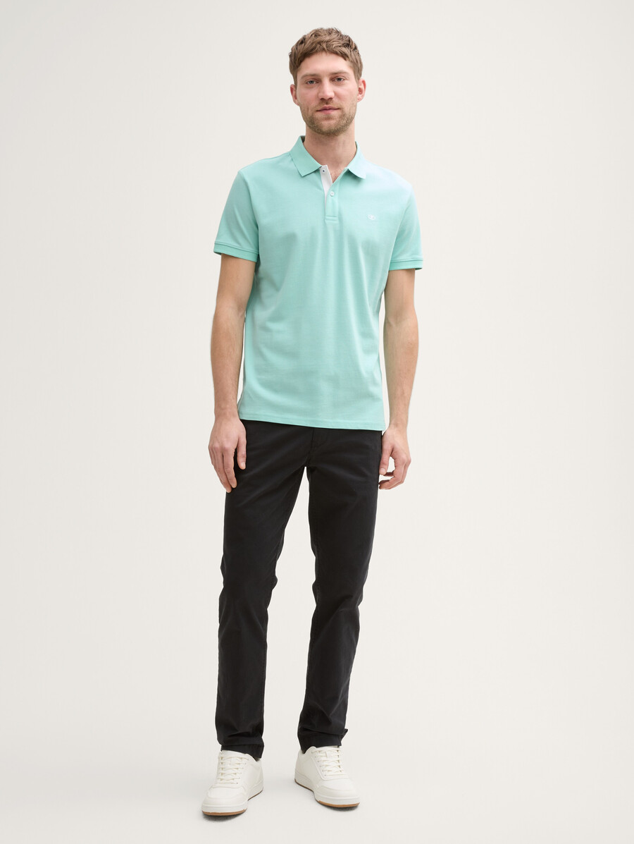 polo en piqué avec logo brodé