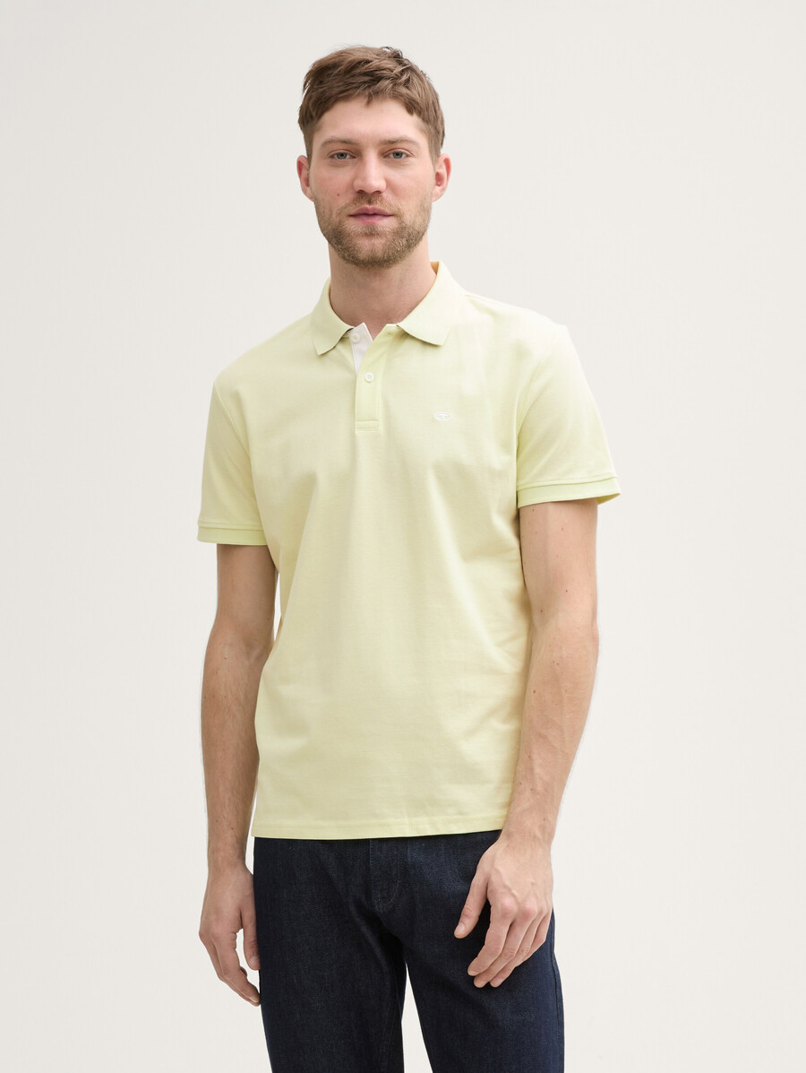 polo en piqué avec logo brodé