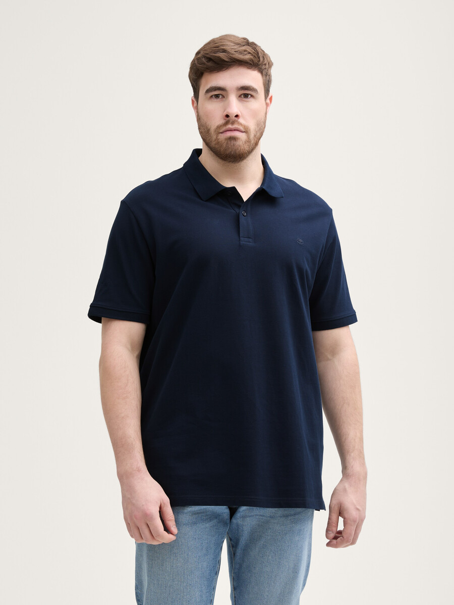 polo piqué grande taille avec logo brodé